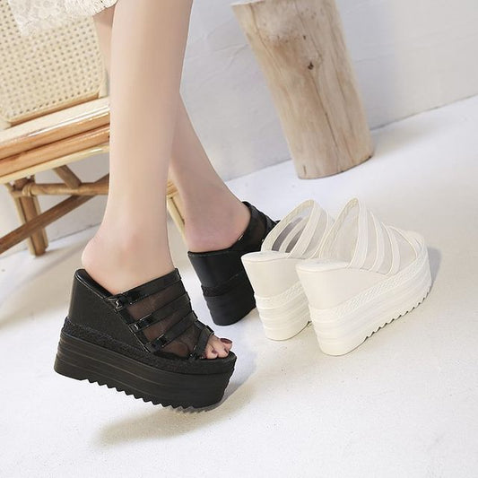 Platform Sandals Slide Wedge