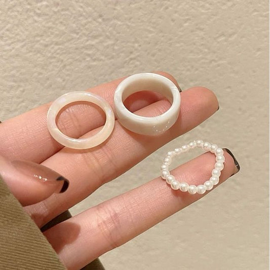 Resin Pearl 3: Ring Faux Set + Of