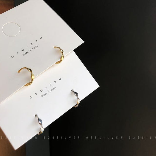 Earring Hoop Sterling Twisted Silver