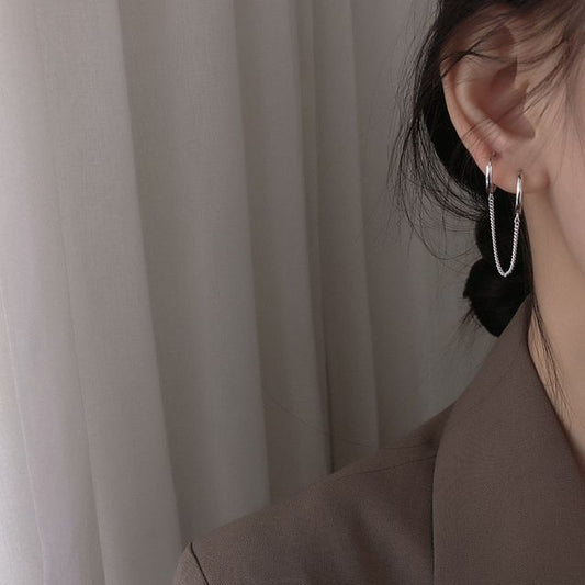 Piercing Hoop Double Earring