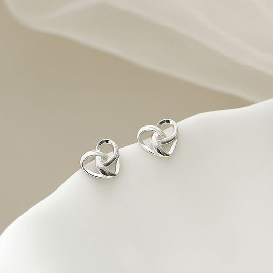 Silver Earring Sterling Heart Stud