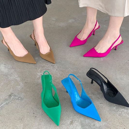 Slingback High-Heel Sandals