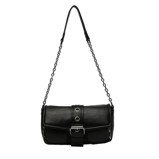 Buckled Shoulder Chain Strap Bag