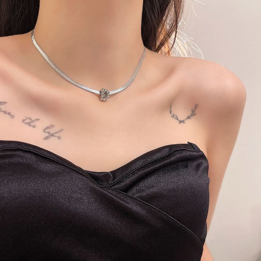 Rhinestone Necklace Choker