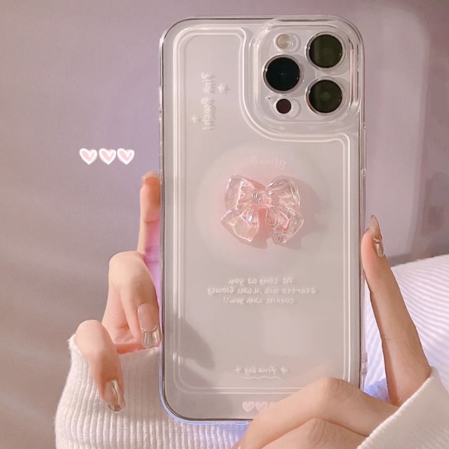 Phone Transparent Case Bow