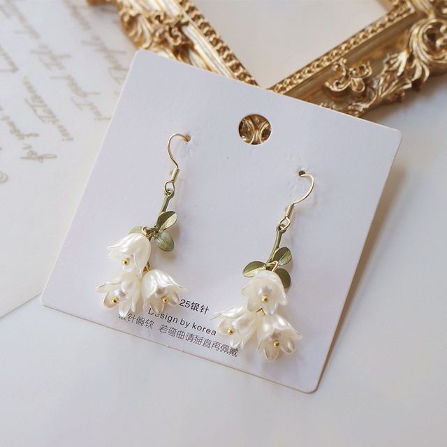 Flower Earring Dangle Alloy