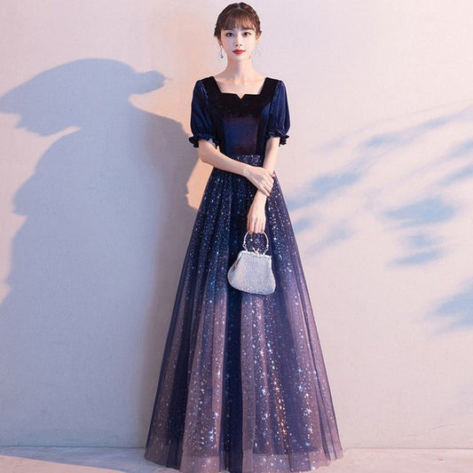 Gown Gradient Mesh A-Line Evening