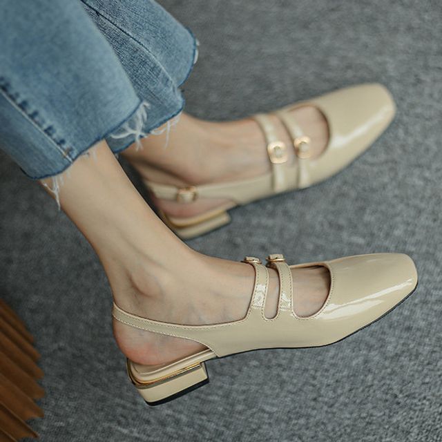 Flats Strap Slingback Double