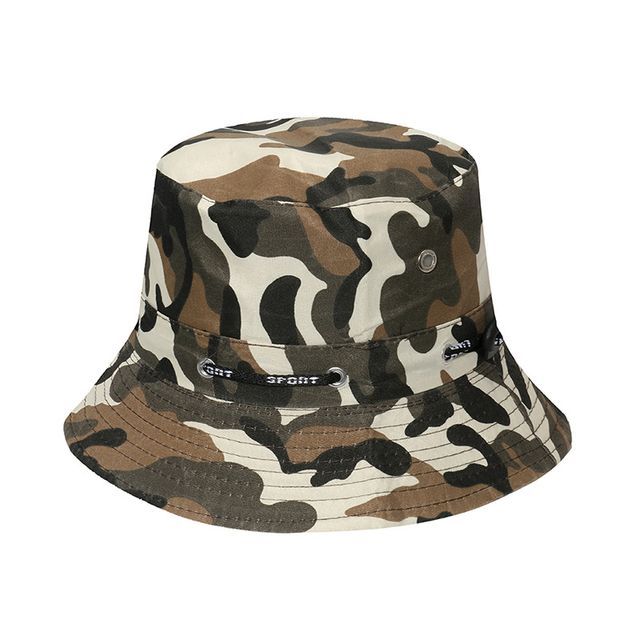 Camouflage Print / Hat Plain Bucket