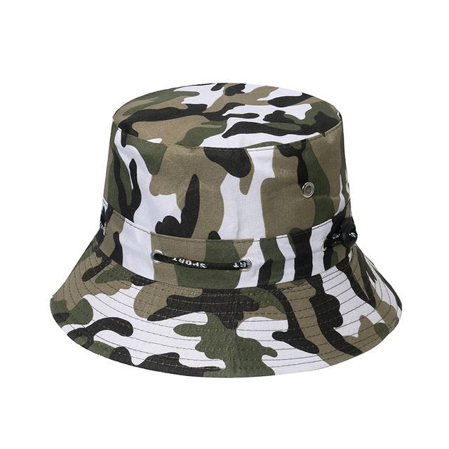 Camouflage Print / Hat Plain Bucket