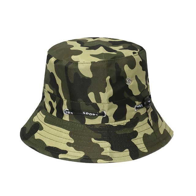 Camouflage Print / Hat Plain Bucket