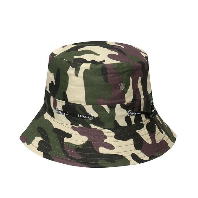 Camouflage Print / Hat Plain Bucket