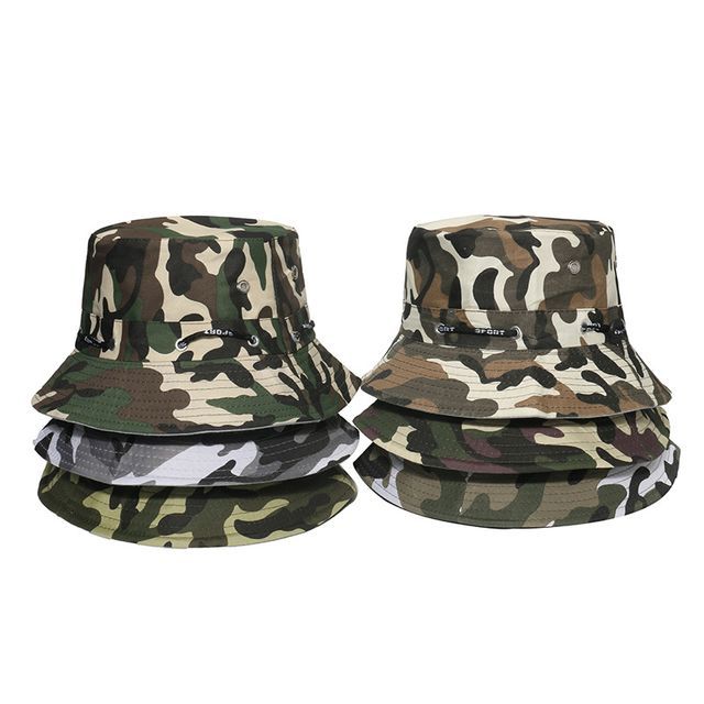 Camouflage Print / Hat Plain Bucket