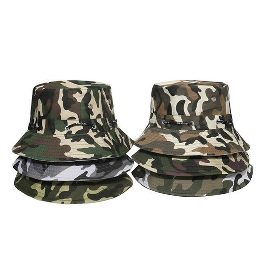 Camouflage Print / Hat Plain Bucket