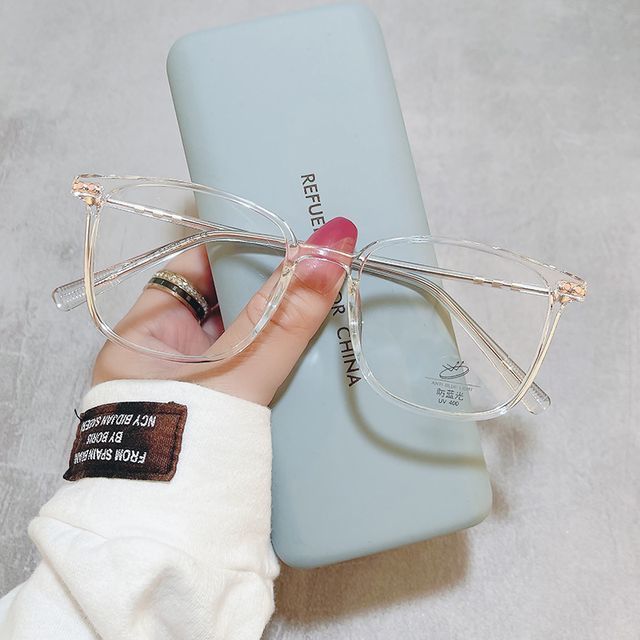 Light Blocking Square Glasses Blue