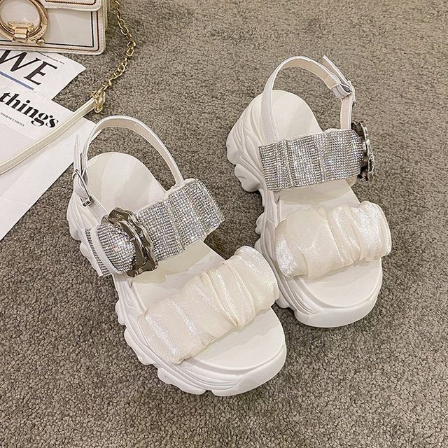 Platform Sandals Rhinestone