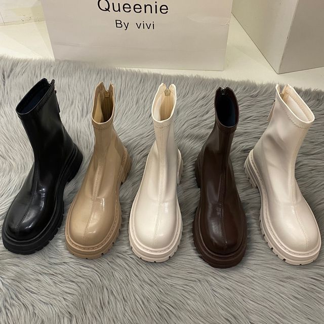 Short Heel Boots Block