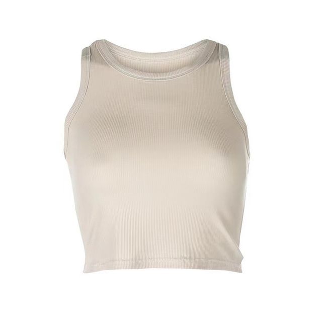 Cropped Tank Top Plain