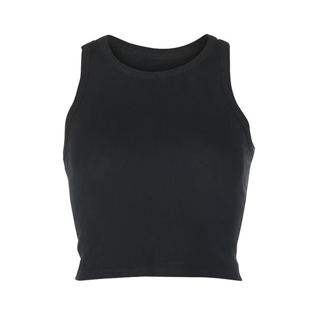 Top Plain Cropped Tank