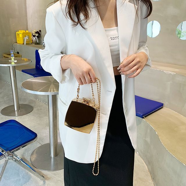 Strap Crossbody Chain Box Bag