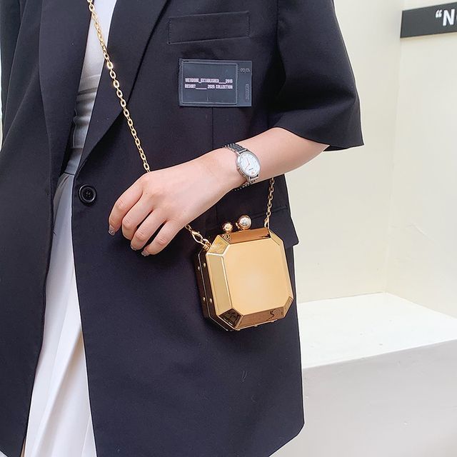 Strap Bag Chain Crossbody Geometric