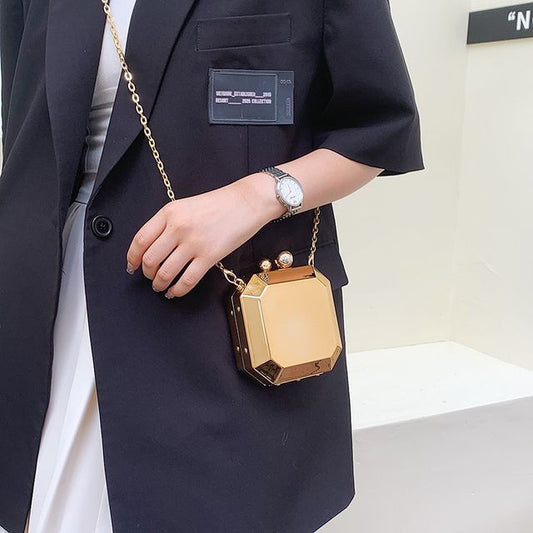 Strap Bag Chain Crossbody Geometric