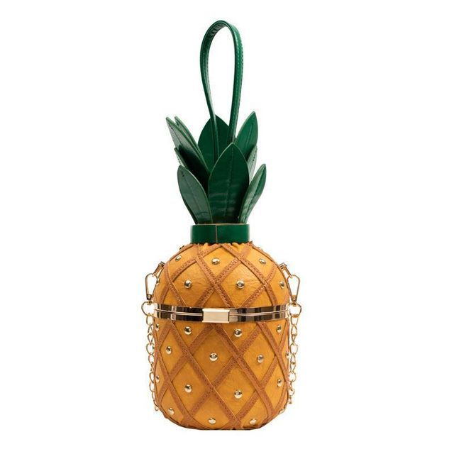 Box Pineapple Shaped Crossbody Bag
