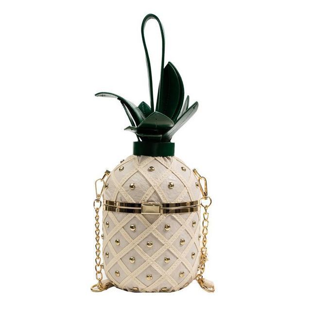 Box Pineapple Shaped Crossbody Bag