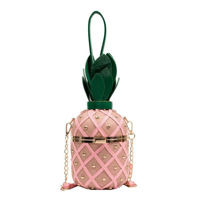 Box Pineapple Shaped Crossbody Bag