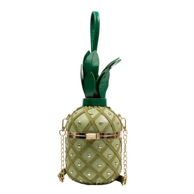 Box Pineapple Shaped Crossbody Bag