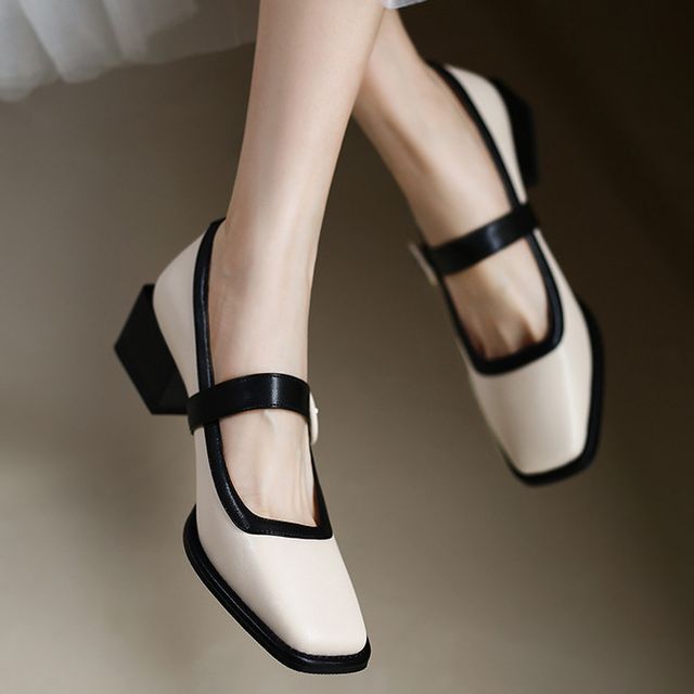 Jane Mary Heel Pumps Block
