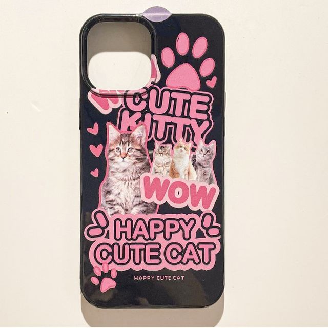Cat Lettering Phone Case