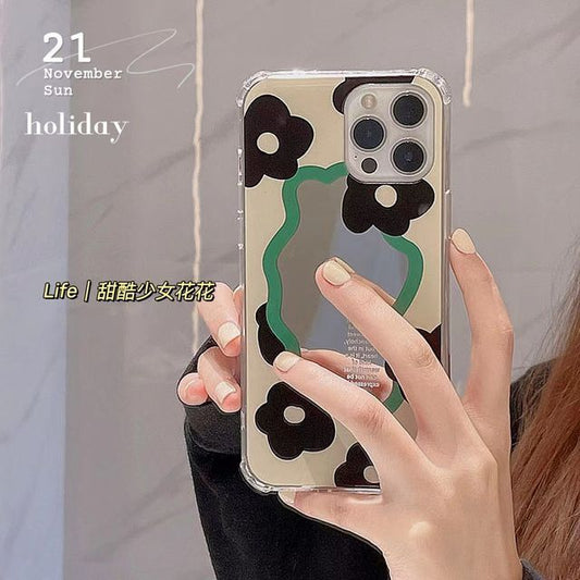 Case Mirrored Floral Phone