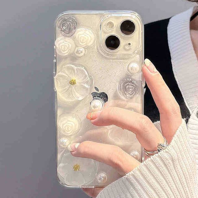 Case 3D Flower Phone