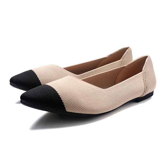 Knit Flats Pointy-Toe