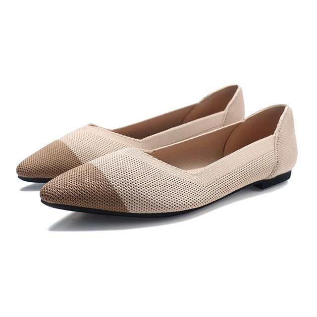 Knit Flats Pointy-Toe
