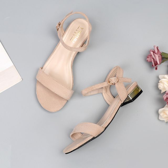 Sandals Block Heel Plain