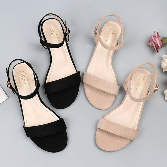 Sandals Block Heel Plain