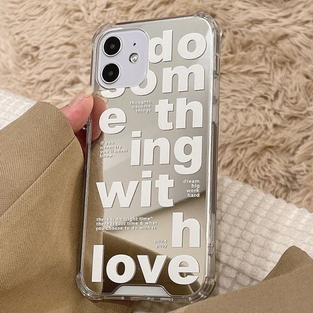 Lettering Phone Mirrored Case
