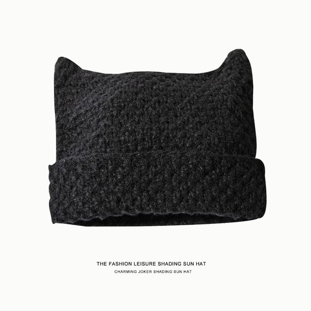 Beanie Cat Striped Knit Ear