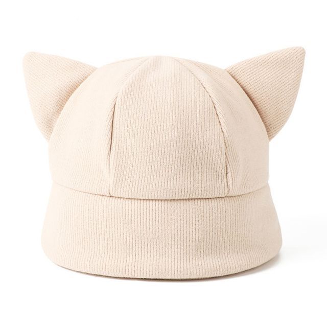 Ear Bucket Hat Cat Knit