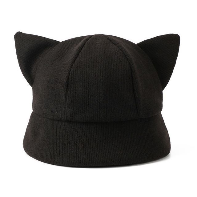 Ear Bucket Hat Cat Knit