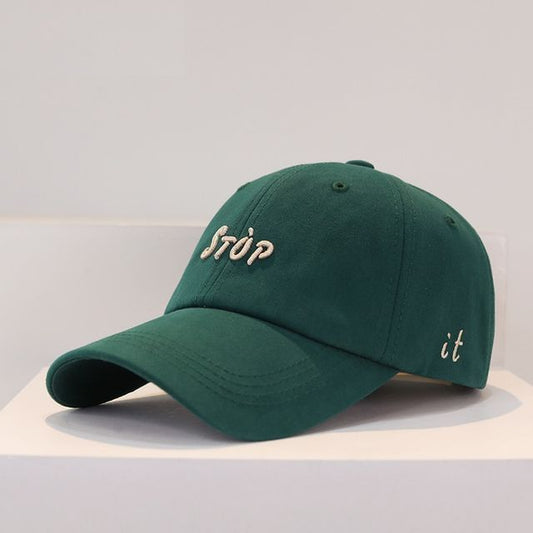 Lettering Cap Embroidered Baseball