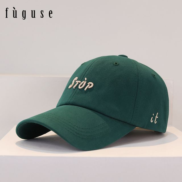 Lettering Cap Embroidered Baseball