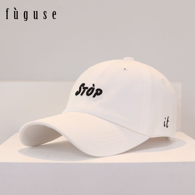 Lettering Cap Embroidered Baseball