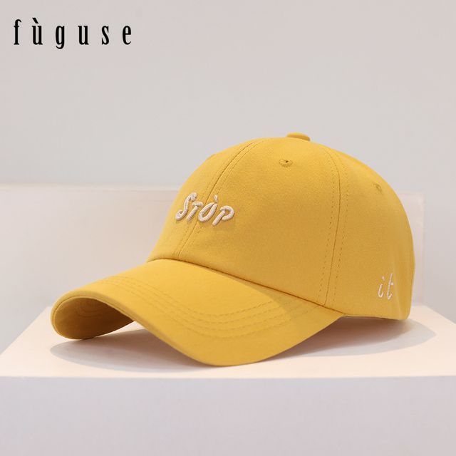 Lettering Cap Embroidered Baseball