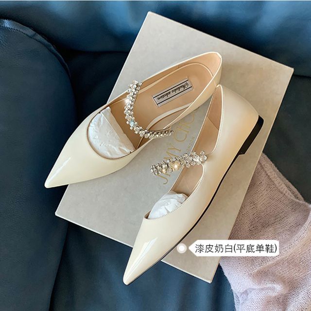 Flats Pointed-Toe Rhinestone