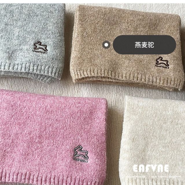 Embroidered Rabbit Scarf