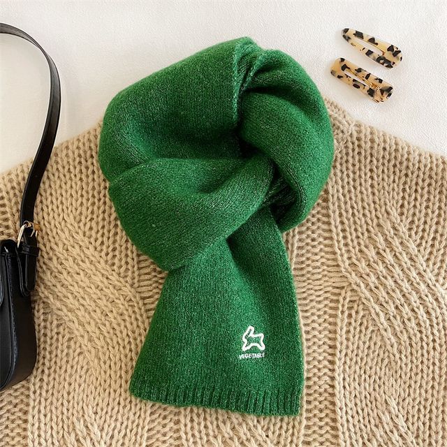 Embroidered Rabbit Scarf