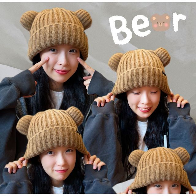 Bear Knit Beanie Ear